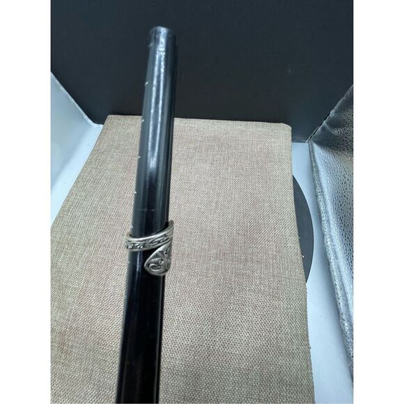 Antique Silver Spoon Ring Unisex Size 6.5 Floral Pattern - Picture 4 of 7